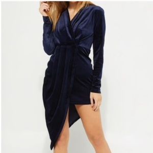 Navy Velvet Dress
